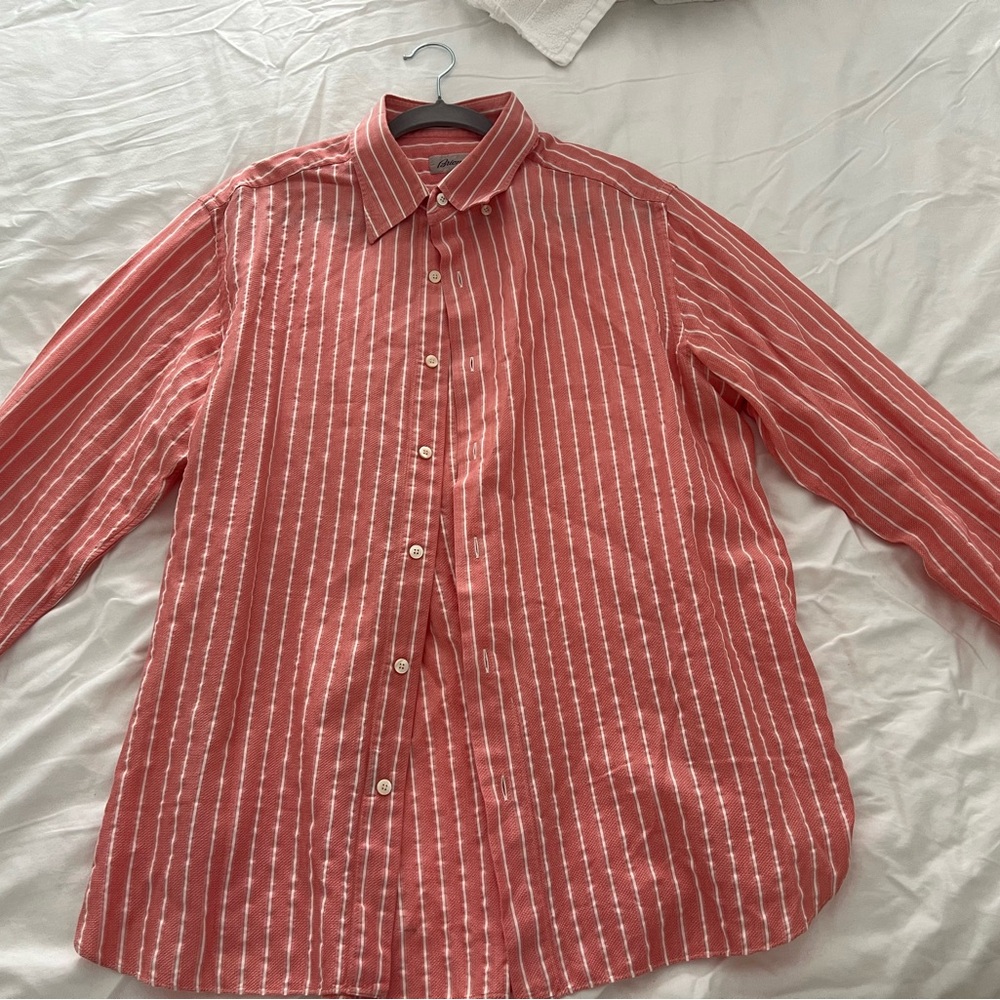 Brioni Pink Striped Men's Shirt